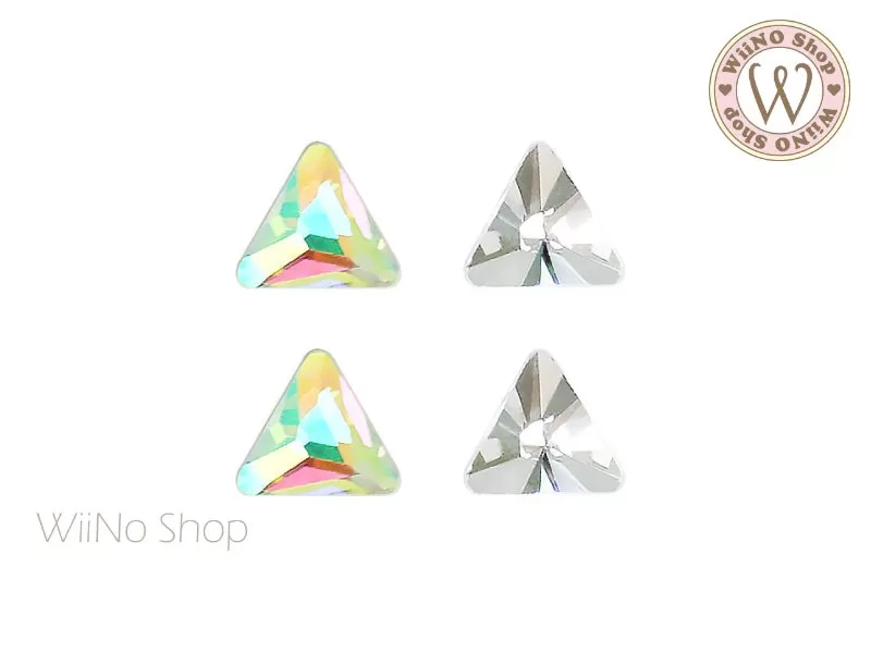 6mm Triangle Flatback Crystal - 5 pcs