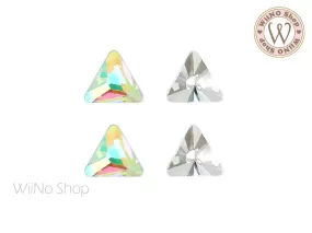 6mm Triangle Flatback Crystal - 5 pcs