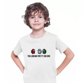 Among Us Sus Bro Imposter Gaming T-Shirt Crew Mate Funny Cool Gift Christmas T-shirt for Kids