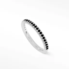 Black Diamond 14k White Gold Ring