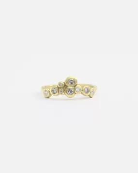 Bubble 8 / Grey and White Diamond Ring