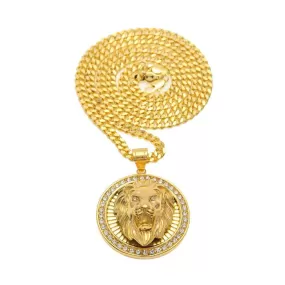 Gorgeous Gold Plated Lion Crystal Necklace