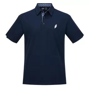 Grateful Dead | Pique Polo | Navy with Bolts