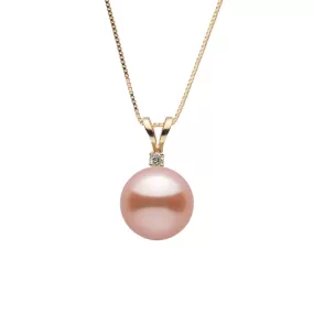 Harmony Collection 8.5-9.0 mm Pink Freshadama Freshwater Pearl & Diamond Pendant