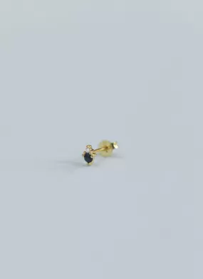 Jane diamond sapphire single earstud 14k gold