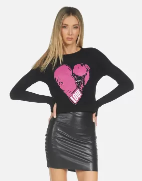 Lauren Moshi Mckinley X Pink Boxing Glove Thermal Top