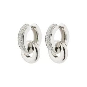 Learn Silver Plated Crystal Hoops