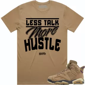 LESS TALK : Brown Kelp Sneaker Tees Shirt (black ink)