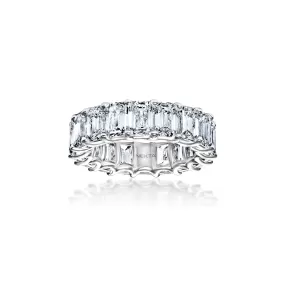 Libera 9 Carat E-F VS1 Emerald Cut Lab-Grown Diamond Eternity Band