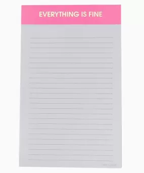 Lined Notepad - Everything is Fine