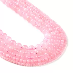 Natural Pink Quartz Gemstone Beads 4 6 8 10 12mm Round Loose Beads gems beads 15 Full Strand 103082