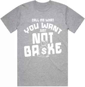 NOT BROKE : Light Grey Sneaker Tees Shirt (white ink)