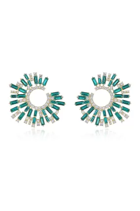 Opulent Crystal Stardust Open Circle Earrings