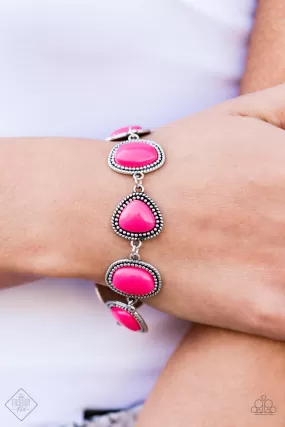 Paparazzi Accessories  - Vividly Vixen #B598 Peg - Pink Bracelet