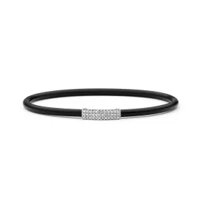 Pave Set Diamond Neoprene Bangle