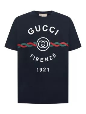 "Gucci Firenze 1921" cotton jersey T-shirt