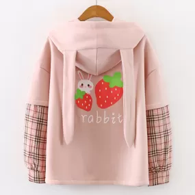 Rabbit Strawberry Hoodie AD12226