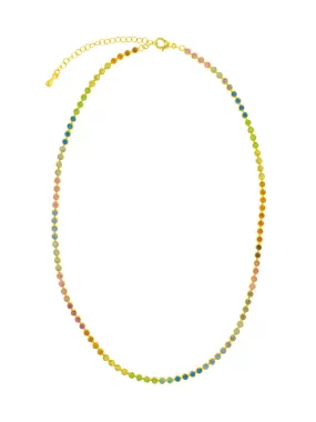 Rainbow CZ Collar Necklace