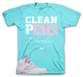 Retro 5 Regal Pink Easter Shirt - Clean Pair - Island