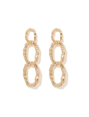 Signature Danika Crystal Textured Drop Earrings