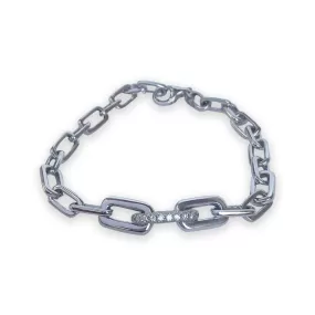 White Gold and Diamond Chain Bracelet