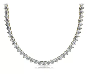 WIND 10 Carat Diamond Rivera Necklace in 14K - 18K Yellow Gold 3 prong set 7 pointer G Color SI1 Clarity BY MIKE NEKTA